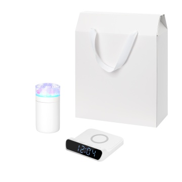 Portobello Подарочный набор Кристалл, Ригель (Crystal, Rigel), белый (увлажнитель воздуха, зарядное устройство) с логотипом на заказ