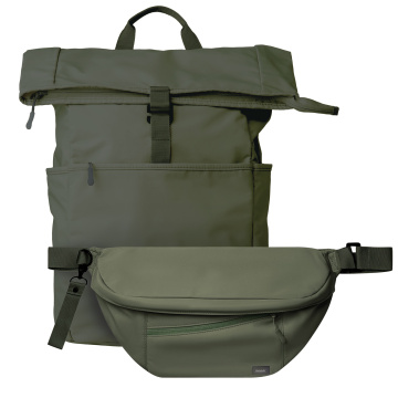 Portobello Подарочный набор Boston, зеленый (рюкзак, сумка cross body) с логотипом на заказ