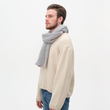 Portobello Шарф Форгес (Forges) вязаный, серый с логотипом на заказ