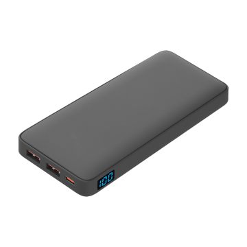 Portobello Внешний аккумулятор с подсветкой Анкор Плюс PD (Ancor PD Plus) 10000 mAh, серый с логотипом на заказ