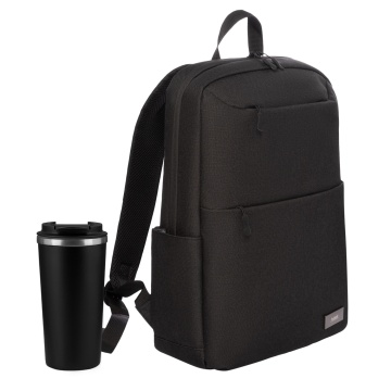 Portobello Подарочный набор Палермо (Palermo), Форст (Forst), черный (рюкзак, термокружка) с логотипом на заказ