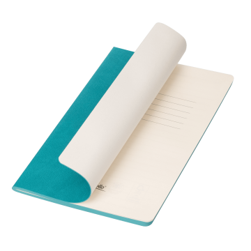 Portobello Блокнот Корса слим (Corsa slim), бирюзовый с логотипом на заказ