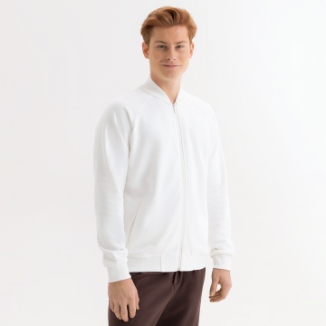 Portobello Толстовка на молнии, унисекс TORRES белая, размер L с логотипом на заказ