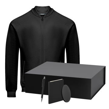 Portobello Набор с одеждой Торрес (Torres) (толстовка, зарядное устройство, блокнот, ручка), черный, M с логотипом на заказ