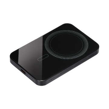 Portobello Внешний аккумулятор Артекс PD (Artex PD) 5000mAh с функцией беспроводной зарядки 15W, черный с логотипом на заказ