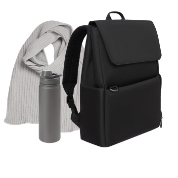 Portobello Подарочный набор Марко (Marco), серый (шарф, термобутылка, рюкзак) с логотипом на заказ