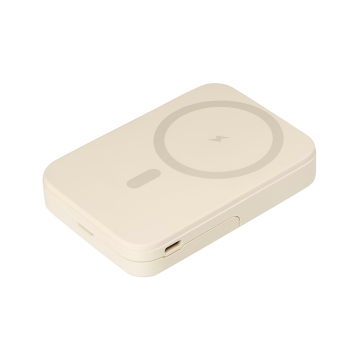 Portobello Внешний аккумулятор Юнион PD (Union PD) 10000mAh с функцией беспроводной зарядки 15W, бежевый с логотипом на заказ