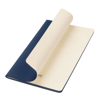 Portobello Блокнот Альфа Слим (Alpha slim), синий с логотипом на заказ