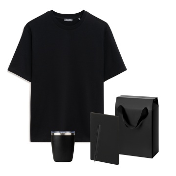 Portobello Набор с одеждой RUST (футболка, термокружка, блокнот, ручка), черный, XL с логотипом на заказ