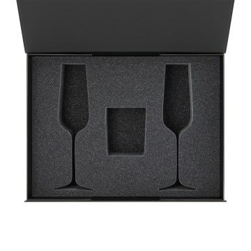 Portobello Ложемент под свечу Энигма (Enigma) + 2 бокала для шампанского в среднюю коробку-трансформер (арт. 695721) с логотипом на заказ