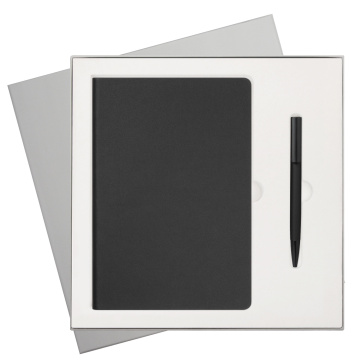 Portobello Подарочный набор Стар (Star), черный (ежедневник, ручка) с логотипом на заказ