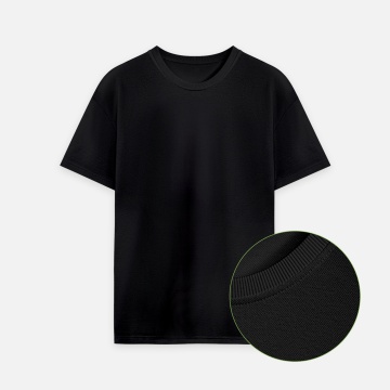 Portobello Футболка унисекс премиум AURA, 100% хлопок 200гр. черный, размер M/L с логотипом на заказ