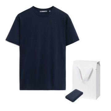 Portobello Набор с одеждой KRIS (футболка, аккумулятор), синий, XL с логотипом на заказ