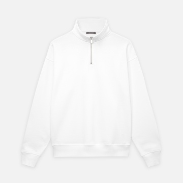 Portobello Толстовка на молнии унисекс Флоу (Flow), белая, размер XS/S с логотипом на заказ