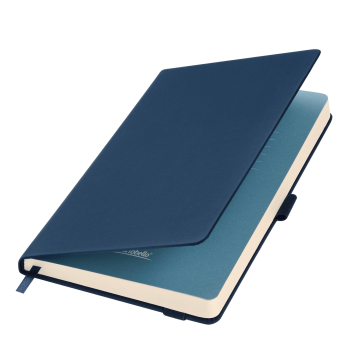 Portobello Ежедневник Альфа (Alpha) недатированный, синий/голубой с логотипом на заказ