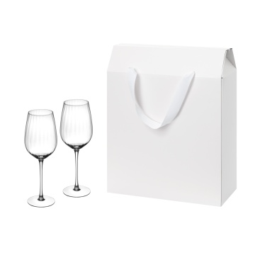 Portobello Подарочный набор 2 бокала для вина Blanche в большом подарочном пакете с логотипом на заказ