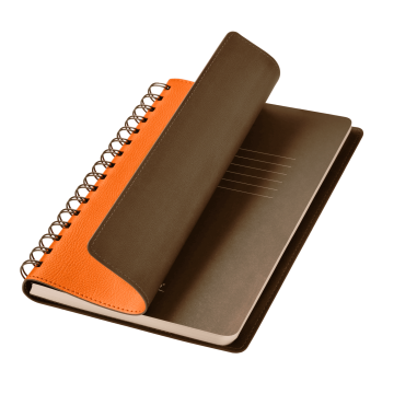 Portobello Ежедневник Vista недатированный, оранжевый/коричневый с логотипом на заказ
