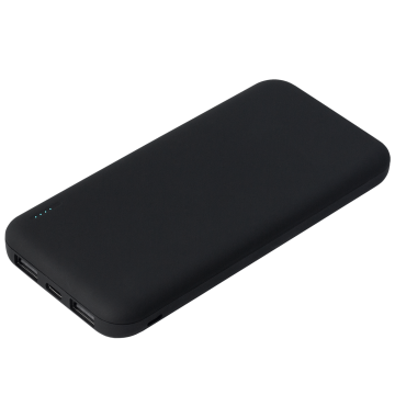 Portobello Внешний аккумулятор с подсветкой Люче (Luce) 10000 mAh, черный с логотипом на заказ