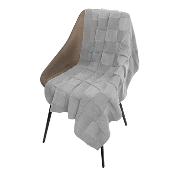 Portobello Плед Cella Soft вязаный, 160*90 см, серый с логотипом на заказ