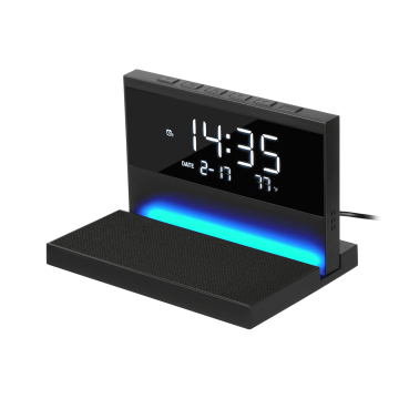 Portobello Зарядная станция с часами 15W Glory с логотипом на заказ