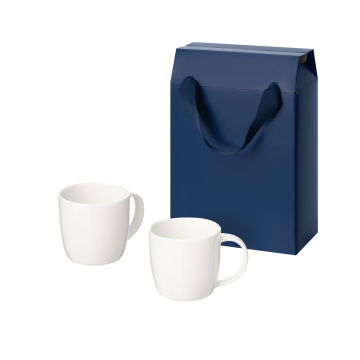 Portobello Подарочный набор Дафна (Dafna) в коробке-пакете (две фарфоровых кружки) с логотипом на заказ