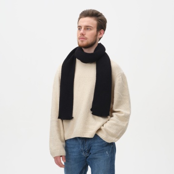 Portobello Шарф Форгес (Forges) вязаный, черный с логотипом на заказ