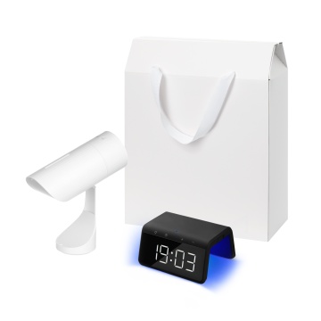 Portobello Подарочный набор Призма, Флейм (Prisma, Flame), черный (увлажнитель воздуха, зарядное устройство) с логотипом на заказ