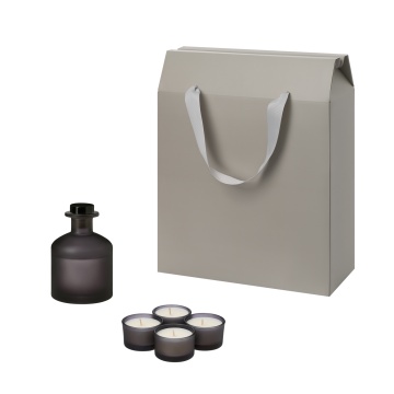 Portobello Подарочный набор Сенто (Sento), Мизу (Mizu), серый (свечи, диффузор) с логотипом на заказ