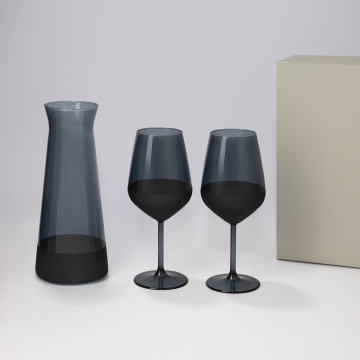 Portobello Подарочный набор декантер + 2 бокала для вина Black Edition в серой коробке с логотипом на заказ