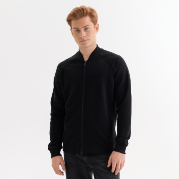 Portobello Толстовка на молнии, унисекс Торрес (Torres) черная, размер M с логотипом на заказ