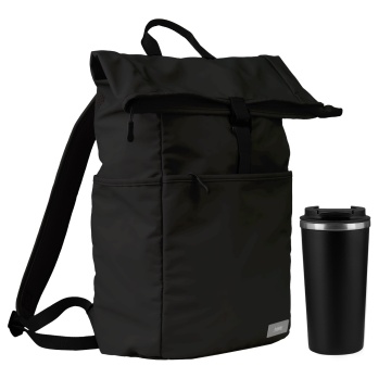 Portobello Подарочный набор Палермо (Palermo), Бостон (Boston), черный (рюкзак, термокружка) с логотипом на заказ